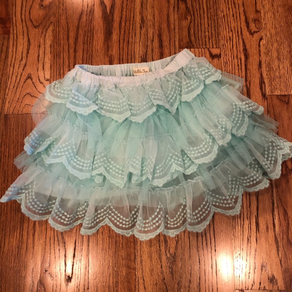 Matilda Jane size 4 light blue skirt EUC